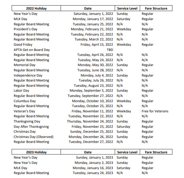 2022_Holiday_Schedule