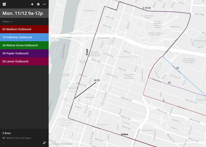 Veterans Day Parade Detour Map 